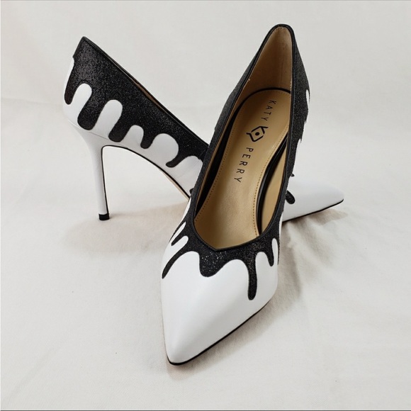 Katy Perry Collections Shoes - Katy Perry 3.5" Pumps White with Black Glitter